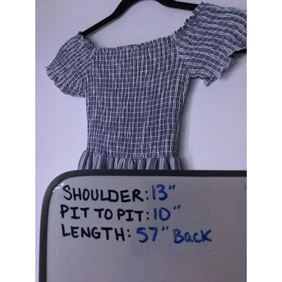 Show Me Your Mumu Willa High Low Maxi Dress In She Sails Stripes Size XS NEW - Picture 7 of 7